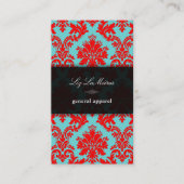 PixDezines la paloma Damask/DIY background Visitekaartje (Voorkant)