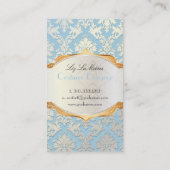 PixDezines  la paloma damask/hemelsblauw Visitekaartje (Achterkant)