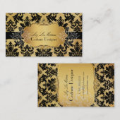 PixDezines la paloma damask Visitekaartje (Voorkant / Achterkant)