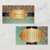 PixDezines  la paloma damask Visitekaartje (Voorkant / Achterkant)