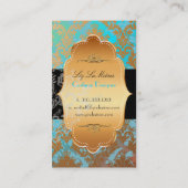 PixDezines  la paloma damask Visitekaartje (Achterkant)