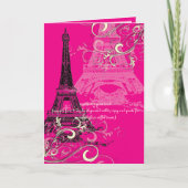 PixDezines LA TOUR EIFFEL/DIY BACKGROUND Kaart (Voorkant)