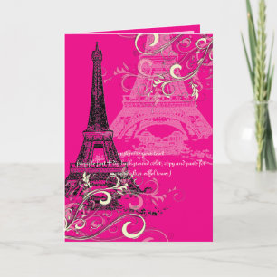 PixDezines LA TOUR EIFFEL/DIY BACKGROUND Kaart