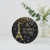 PixDezines la tour Eiffel/parijs/la nuit Kaart (Staand voorkant)