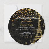 PixDezines la tour Eiffel/parijs/la nuit Kaart (Achterkant)