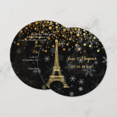 PixDezines la tour Eiffel/parijs/la nuit Kaart (Voorkant / Achterkant)