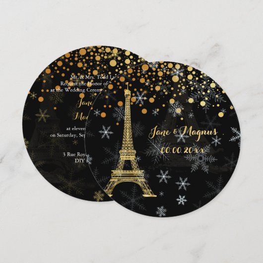 PixDezines la tour Eiffel/parijs/la nuit Kaart (Voorkant / Achterkant)