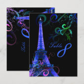 PixDezines la tour eiffel/paris Briefkaart (Voorkant / Achterkant)