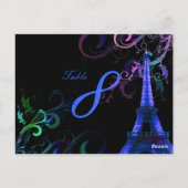 PixDezines la tour eiffel/paris Briefkaart (Achterkant)