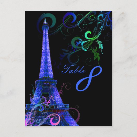 PixDezines la tour eiffel/paris Briefkaart (Voorkant)