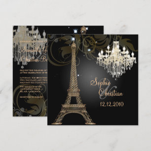 PixDezines LA TOUR EIFFEL/PARIS/CRYSTAL CHANDELIER Kaart