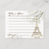 PixDezines la tour eiffel/paris/DIY achtergrond Advieskaart (Achterkant)