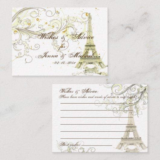 PixDezines la tour eiffel/paris/DIY achtergrond Advieskaart (Voorkant / Achterkant)