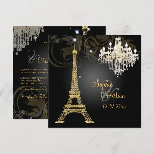 PixDezines la tour eiffel/paris Kaart (Voorkant / Achterkant)