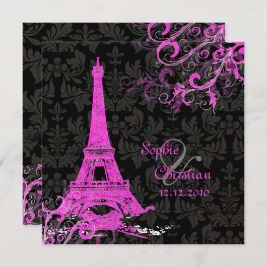 PixDezines la tour eiffel/paris Kaart (Voorkant / Achterkant)