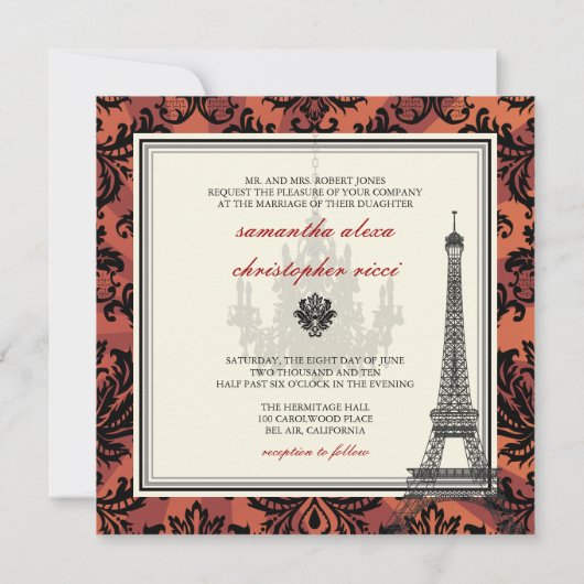 PixDezines la tour eiffel/paris Kaart (Achterkant)