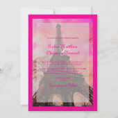 PixDezines la tour eiffel/paris Kaart (Achterkant)