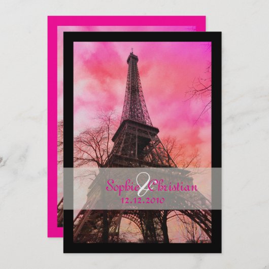 PixDezines la tour eiffel/paris Kaart (Voorkant / Achterkant)