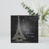 PixDezines la tour eiffel/paris Kaart (Staand voorkant)