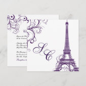 PixDezines la tour eiffel/paris Kaart (Voorkant / Achterkant)