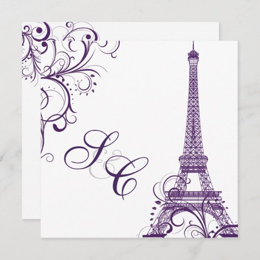 PixDezines la tour eiffel/paris Kaart (Voorkant / Achterkant)