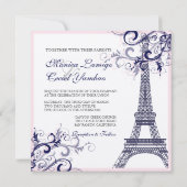 PixDezines la tour eiffel/paris Kaart (Achterkant)