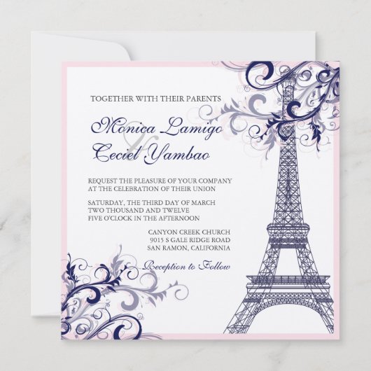 PixDezines la tour eiffel/paris Kaart (Achterkant)