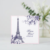 PixDezines la tour eiffel/paris Kaart (Staand voorkant)