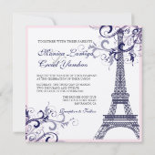 PixDezines la tour eiffel/paris Kaart (Achterkant)