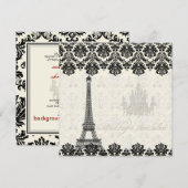 PixDezines la tour eiffel/paris Kaart (Voorkant / Achterkant)