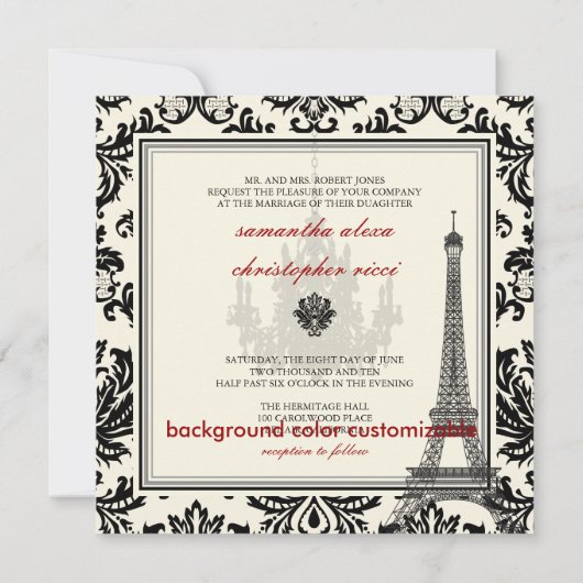 PixDezines la tour eiffel/paris Kaart (Achterkant)