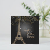 PixDezines la tour eiffel/paris Kaart (Staand voorkant)