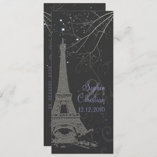 PixDezines la tour eiffel/paris Kaart (Voorkant / Achterkant)