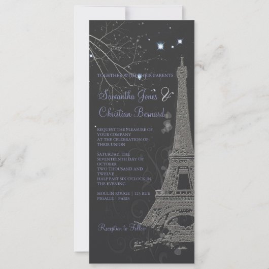 PixDezines la tour eiffel/paris Kaart (Achterkant)