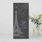 PixDezines la tour eiffel/paris Kaart (Staand voorkant)