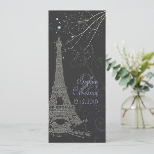 PixDezines la tour eiffel/paris Kaart (Staand voorkant)