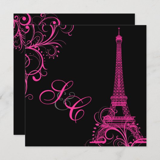 PixDezines la tour eiffel/paris Kaart (Voorkant / Achterkant)