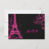 PixDezines la tour eiffel/paris RSVP Kaartje (Voorkant)