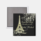 PixDezines La Tour Eiffel, Save the Date Magneet (Voorkant / Achterkant)