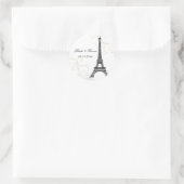 PixDezines La Tour Eiffel+Swirls/DIY kleur Ronde Sticker (Tas)