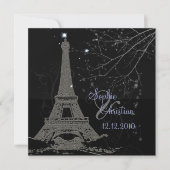 PixDezines La Tour Eiffel+Swirls Kaart (Voorkant)