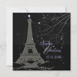 PixDezines La Tour Eiffel+Swirls Kaart