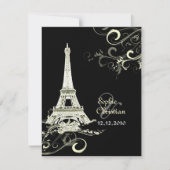 PixDezines La Tour Eiffel+Swirls Kaart (Voorkant)