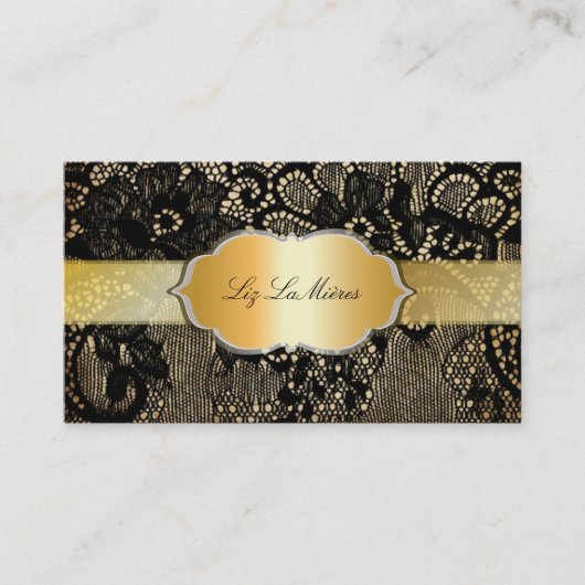 PixDezines  Lace-Up/black Visitekaartje (Voorkant)
