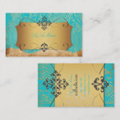 PixDezines  Lace-Up/blue Visitekaartje (Voorkant / Achterkant)