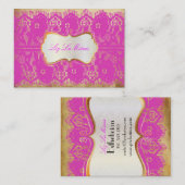 PixDezines  Lace-Up/hot pink Visitekaartje (Voorkant / Achterkant)