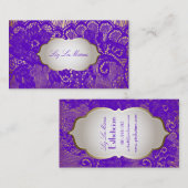 PixDezines  Lace-Up/paarse Visitekaartje (Voorkant / Achterkant)
