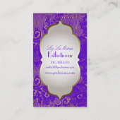 PixDezines  Lace-Up/paarse Visitekaartje (Achterkant)