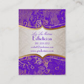PixDezines Lace-Up/paarse Visitekaartje (Achterkant)
