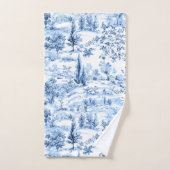 PixDezines Landschap Chinoiserie, Blauw Bad Handdoek (Handdoek)